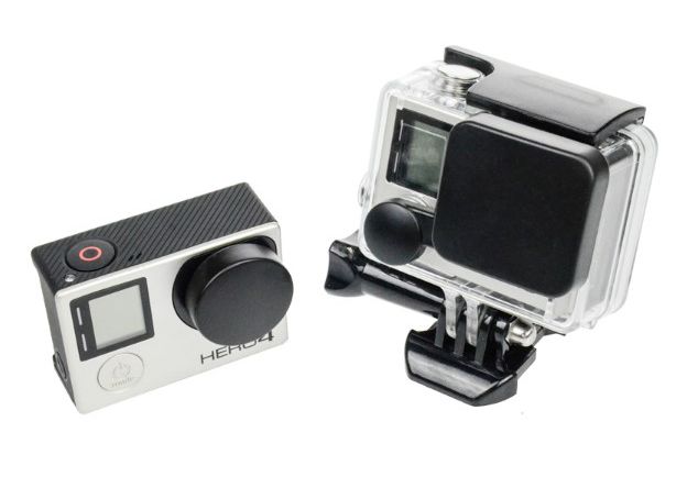 Комплект защитных крышек на объектив и бокс камеры GoPro 3+/ 4