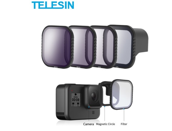 Комплект фильтров CPL/ND8/ND16/ND32 GoPro 8 Telesin